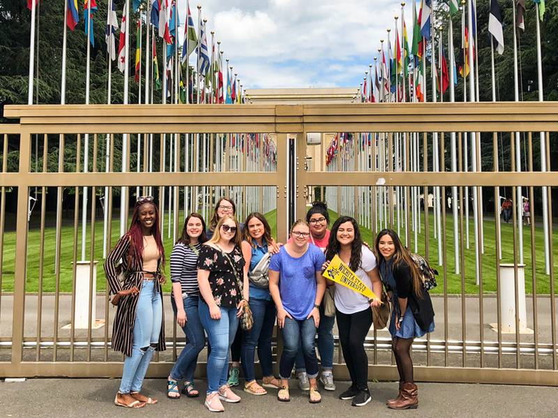 Group of WSU students traveling abroad.