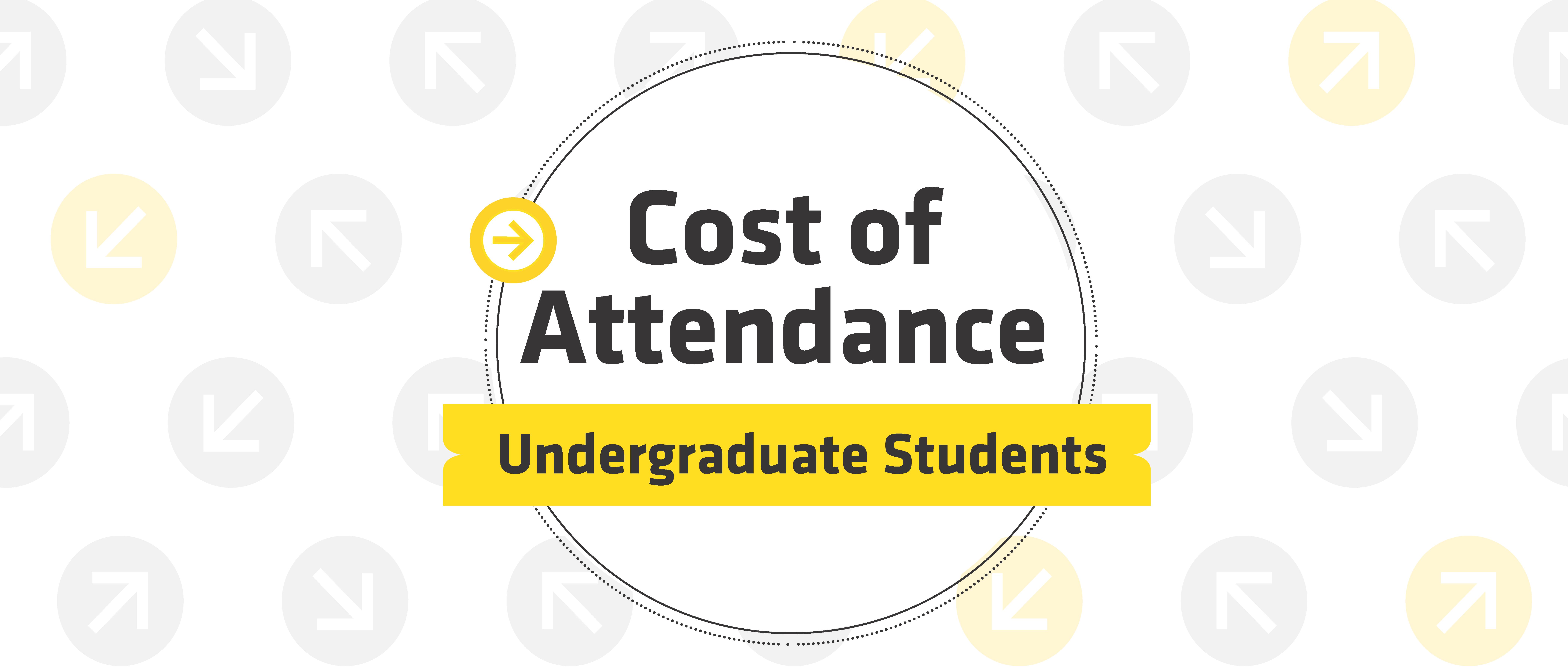 Cost of Attendance Undergraduate with circles and arrows