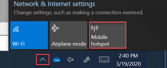 Connecting to Mobile Hotspot
