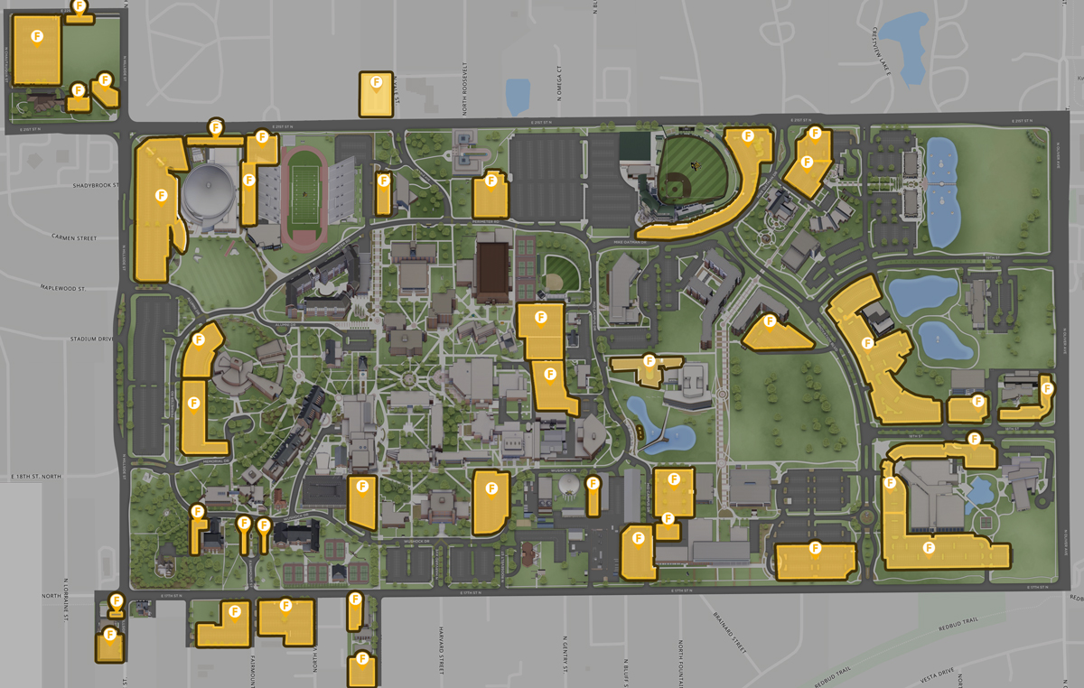 faculty/staff parking map