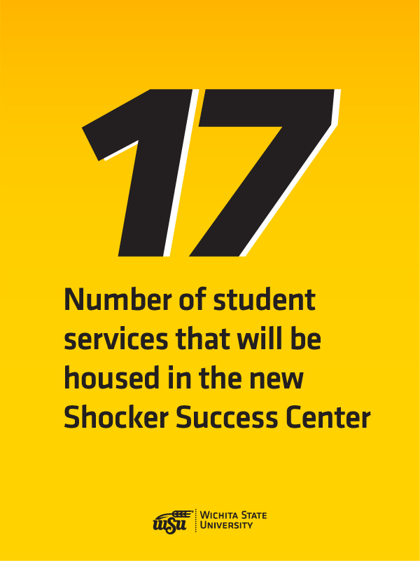 17 -- The number of student services that will be housed in the new Shocker Success Center.