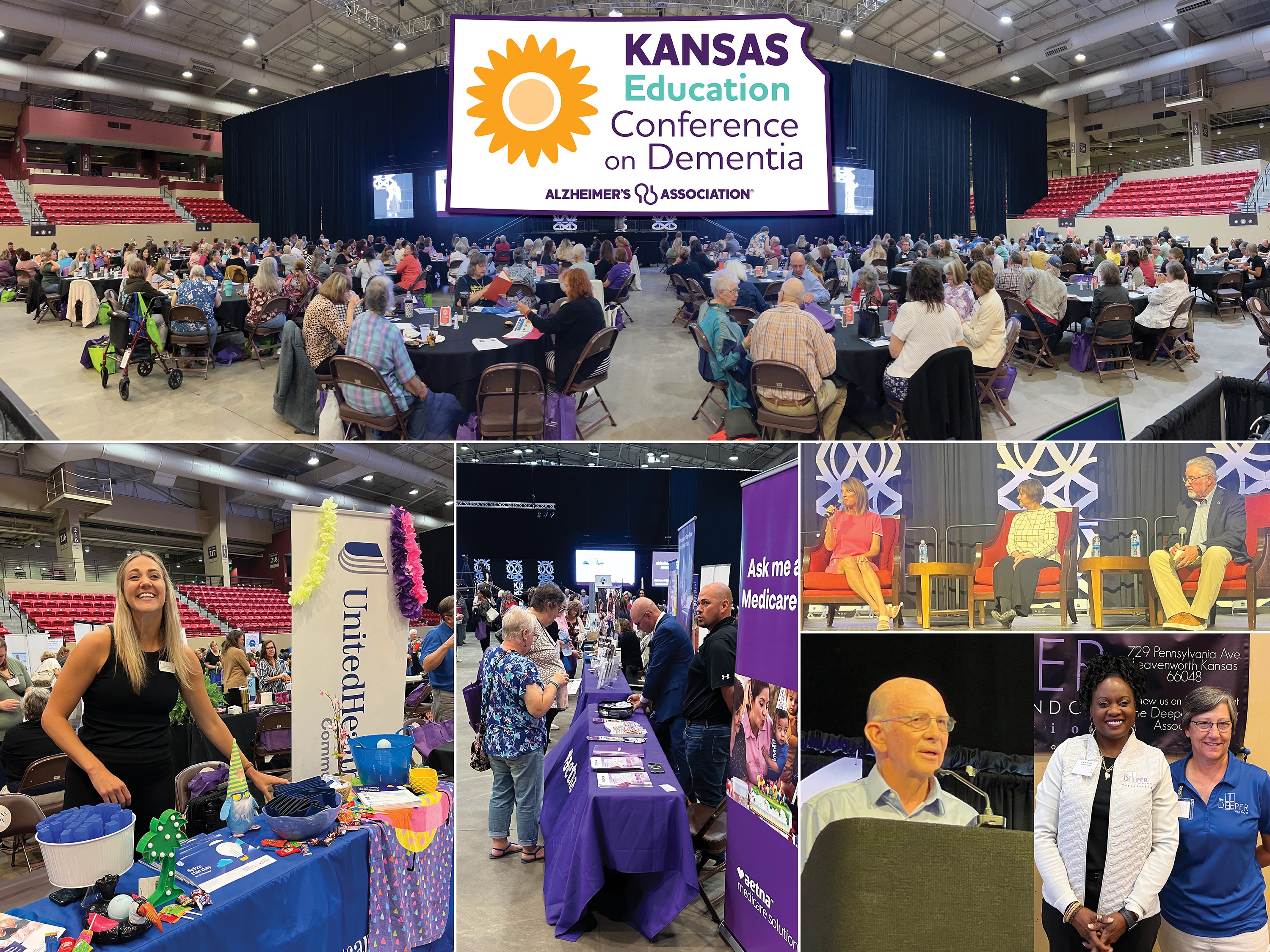 Kansas Education Conference on Dementia picture collage with logo