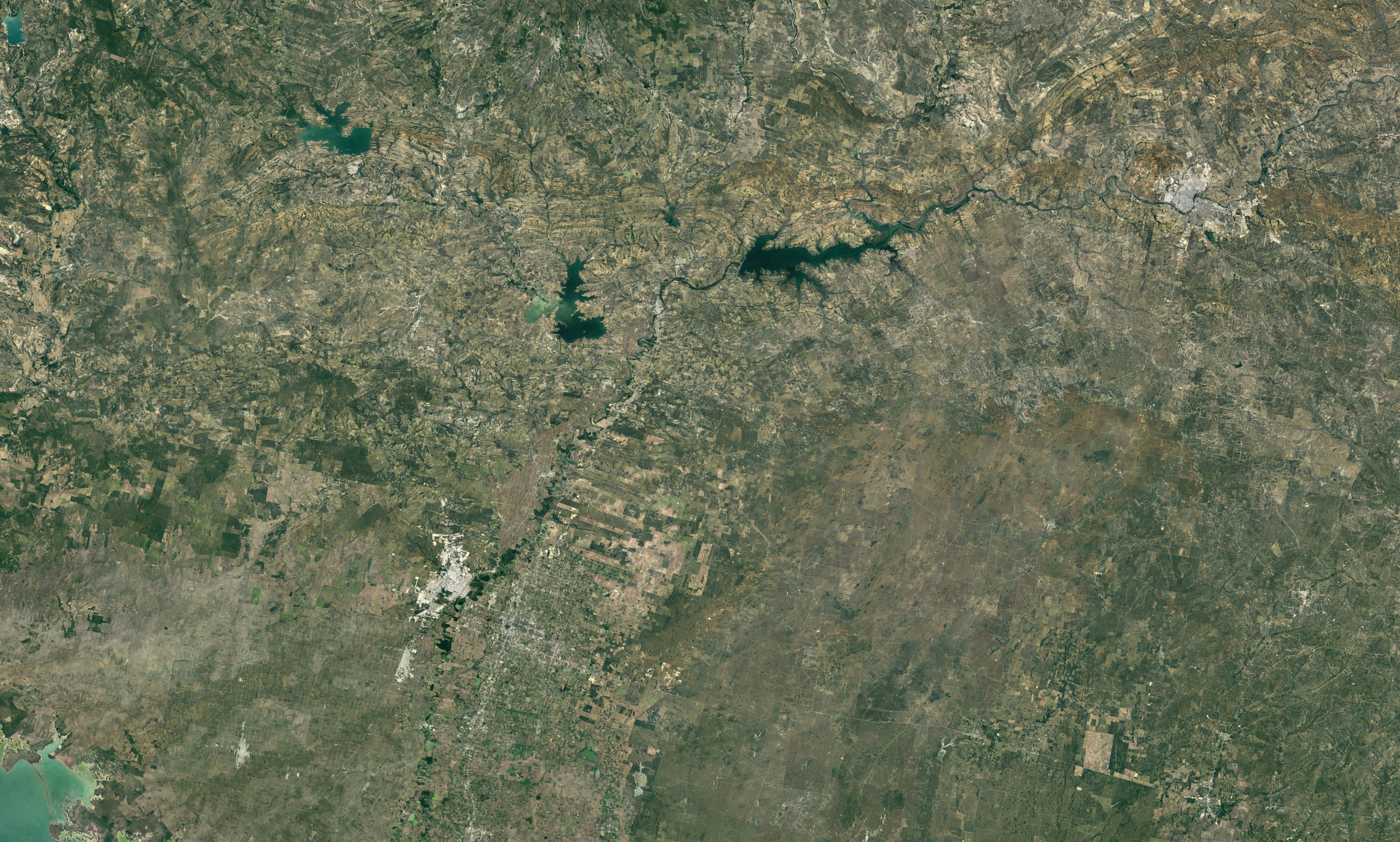 satellite image of land