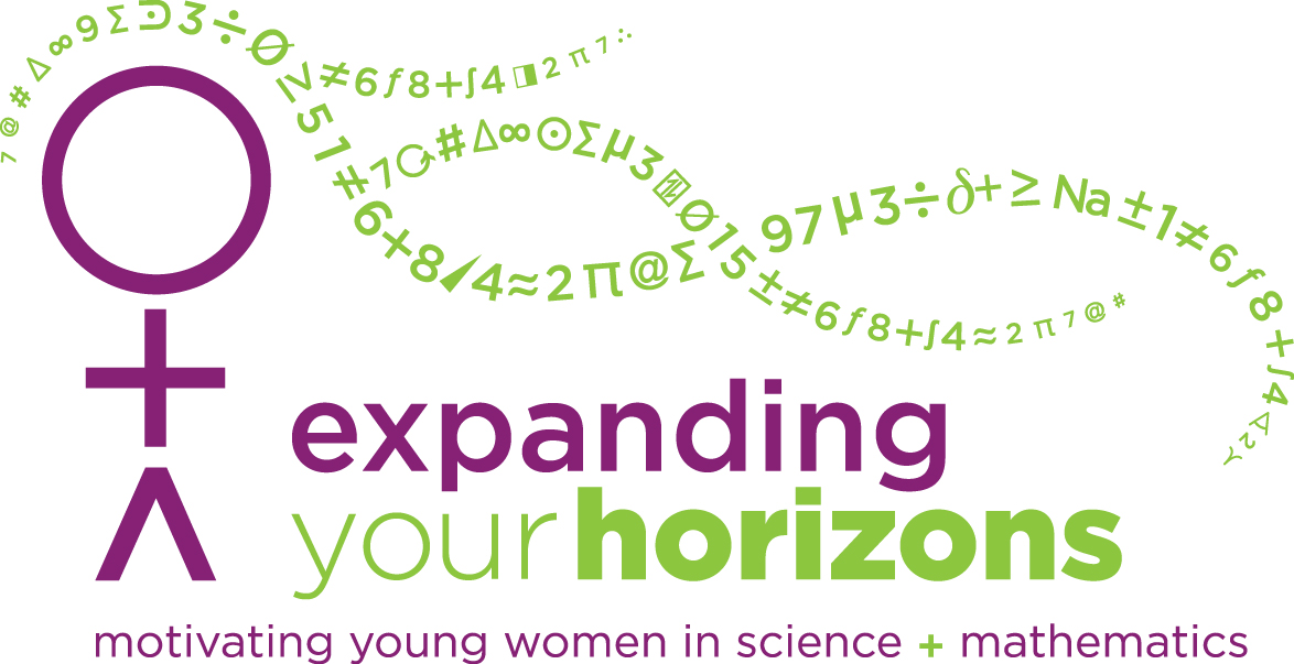 EYH Logo: Expanding Your Horizons: Motivating young women in science + mathematics