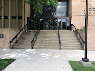 Clinton Hall stairs, south facing