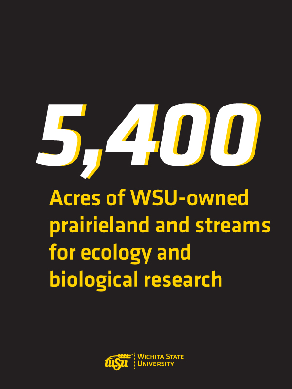 5,400 acres of WSU-owned prairieland and streams for ecology and biological research