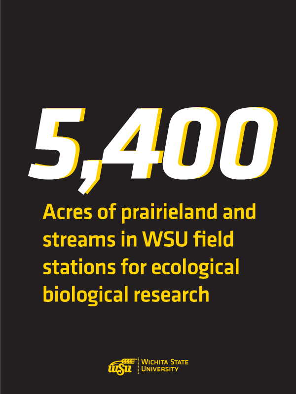 5,400 acres of prairieland and streams in WSU field stations for ecology and biological research