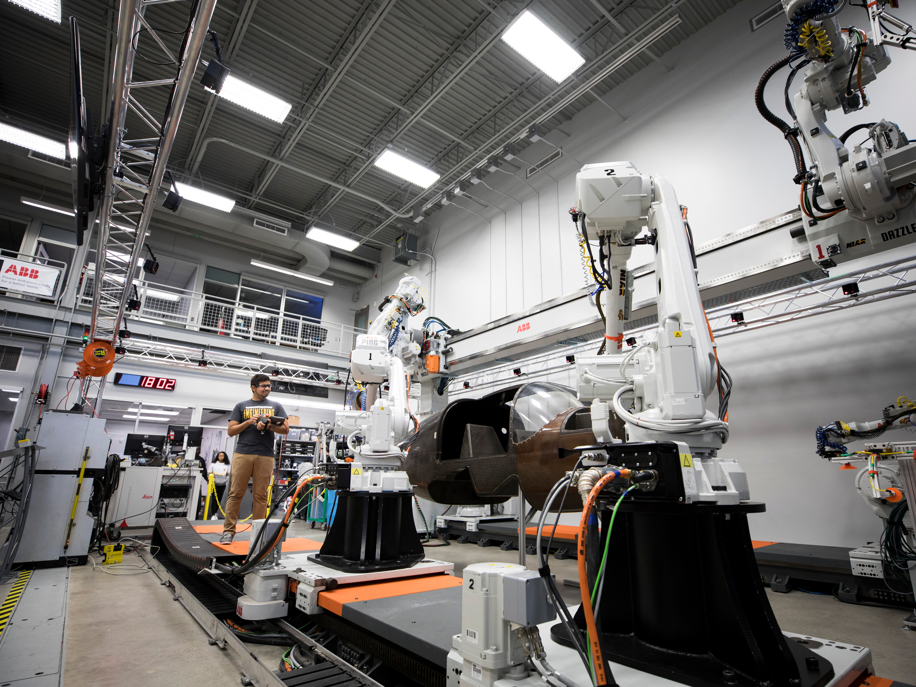 Robotics Lab student