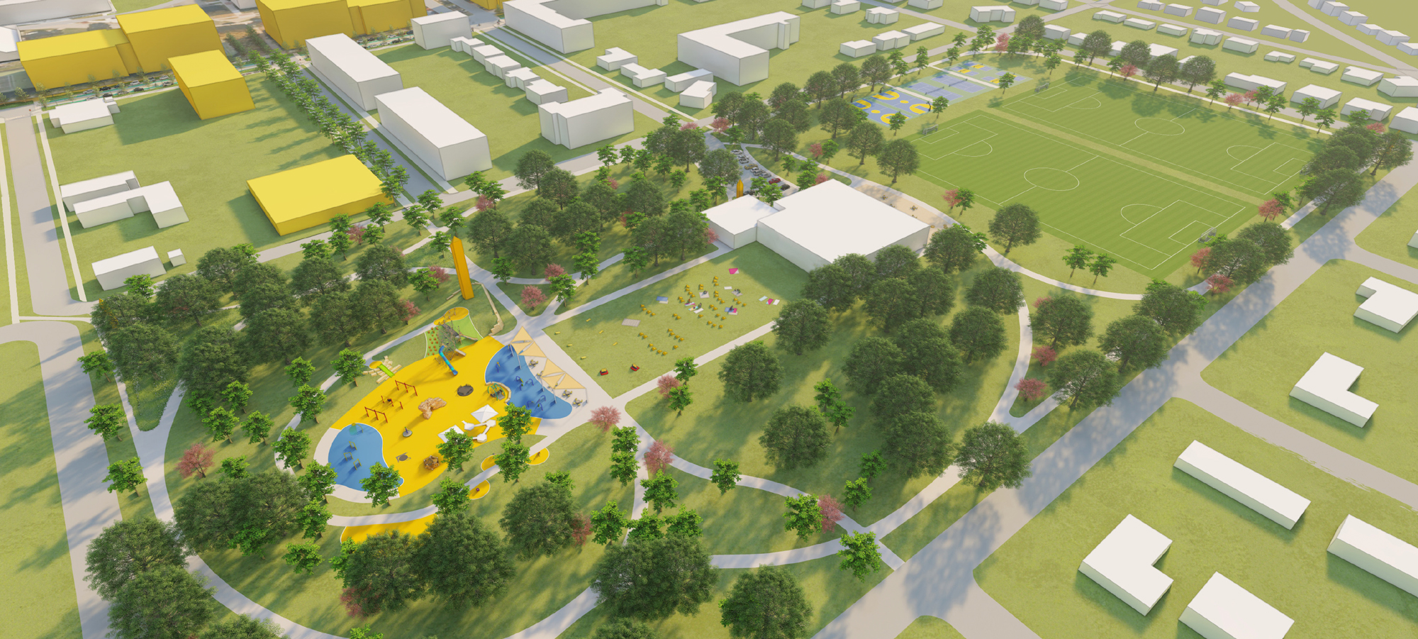 Fairmount Park aerial rendering