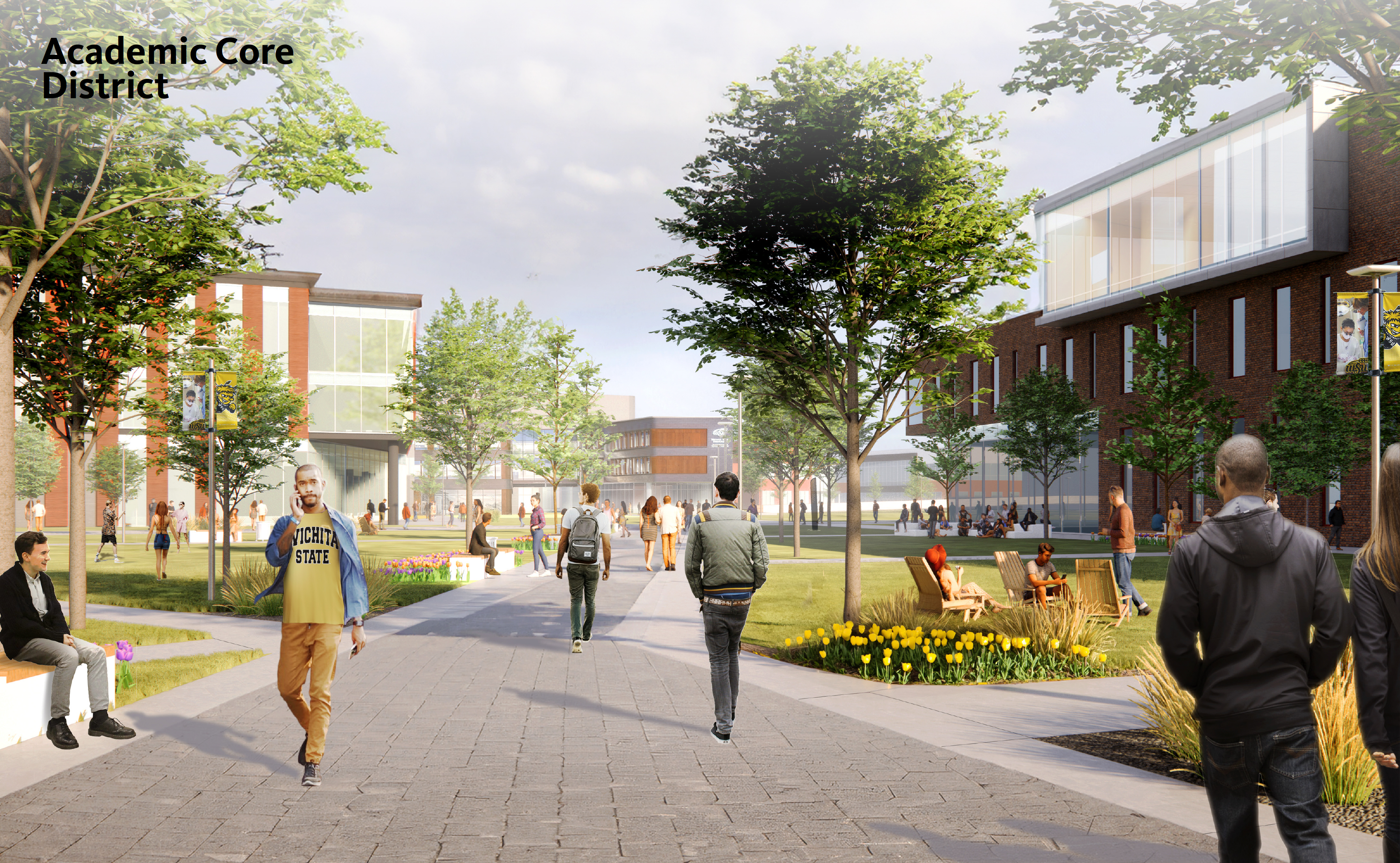 Main lawn street level rendering