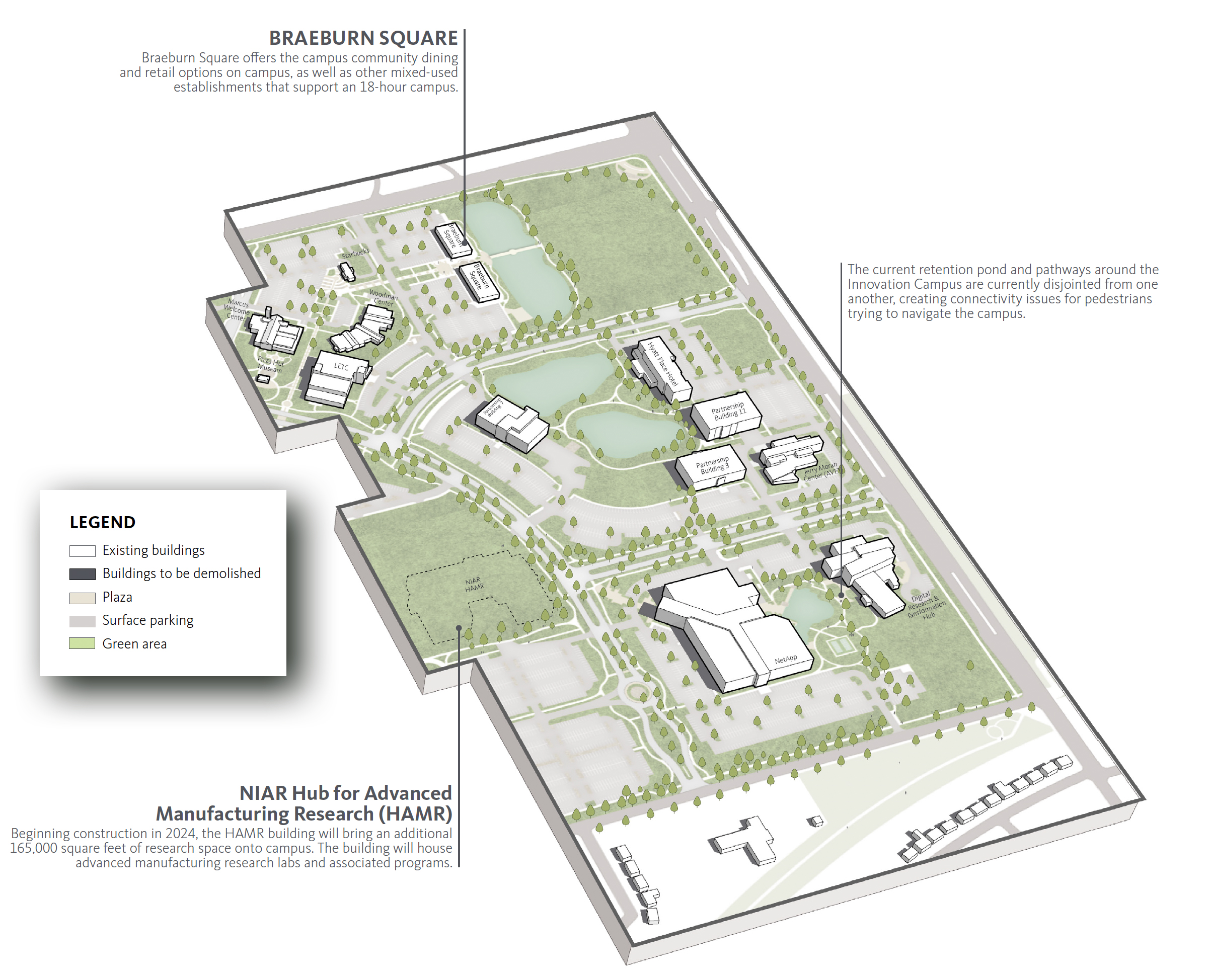 Innovation Campus existing conditions map