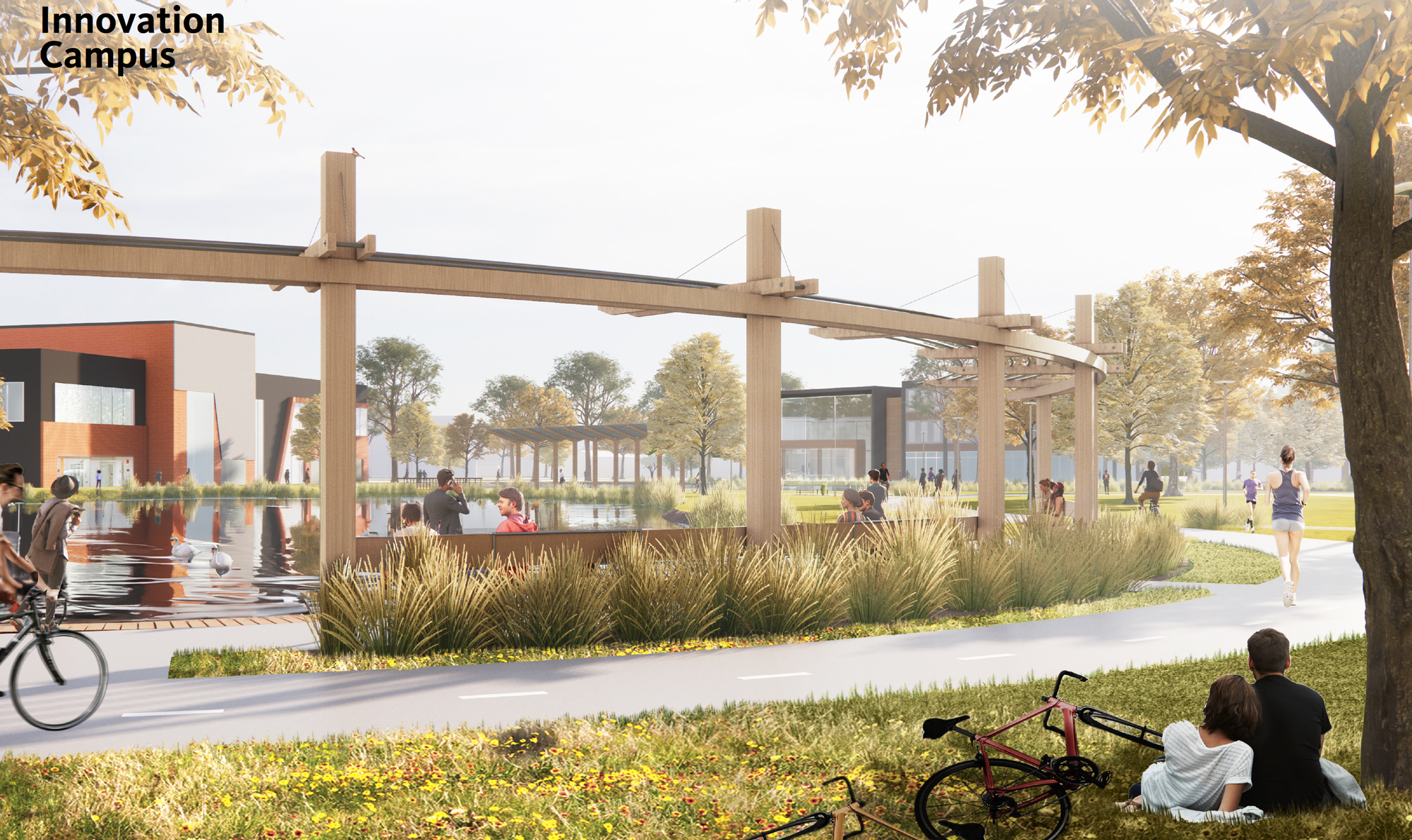 Innovation Campus street-level rendering