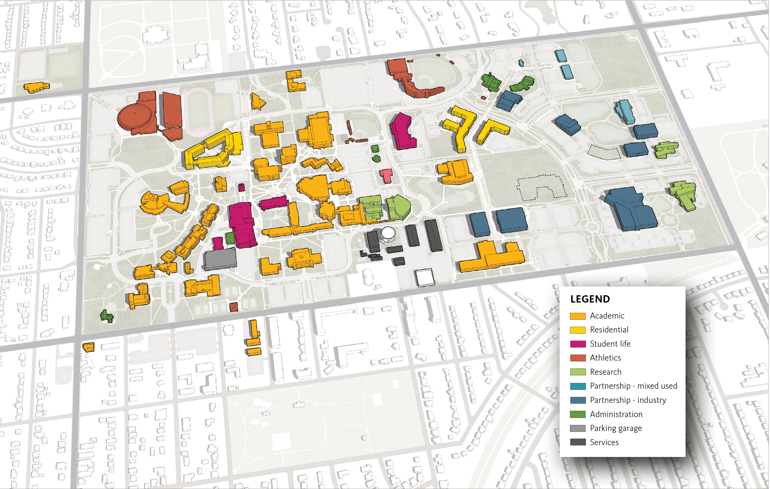 Existing Building use map