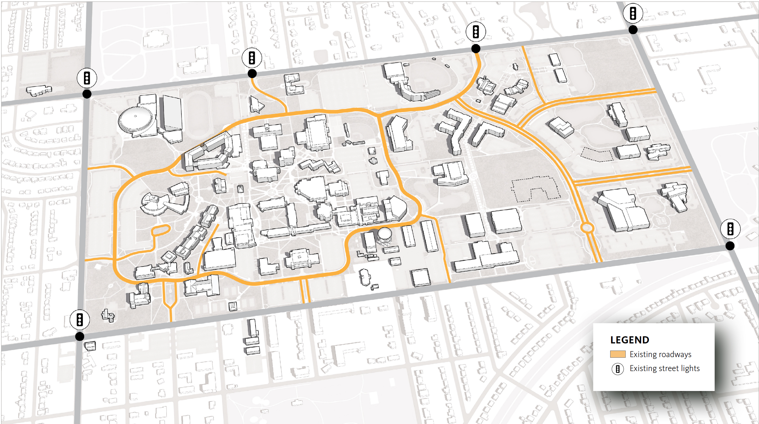 existing roadways map