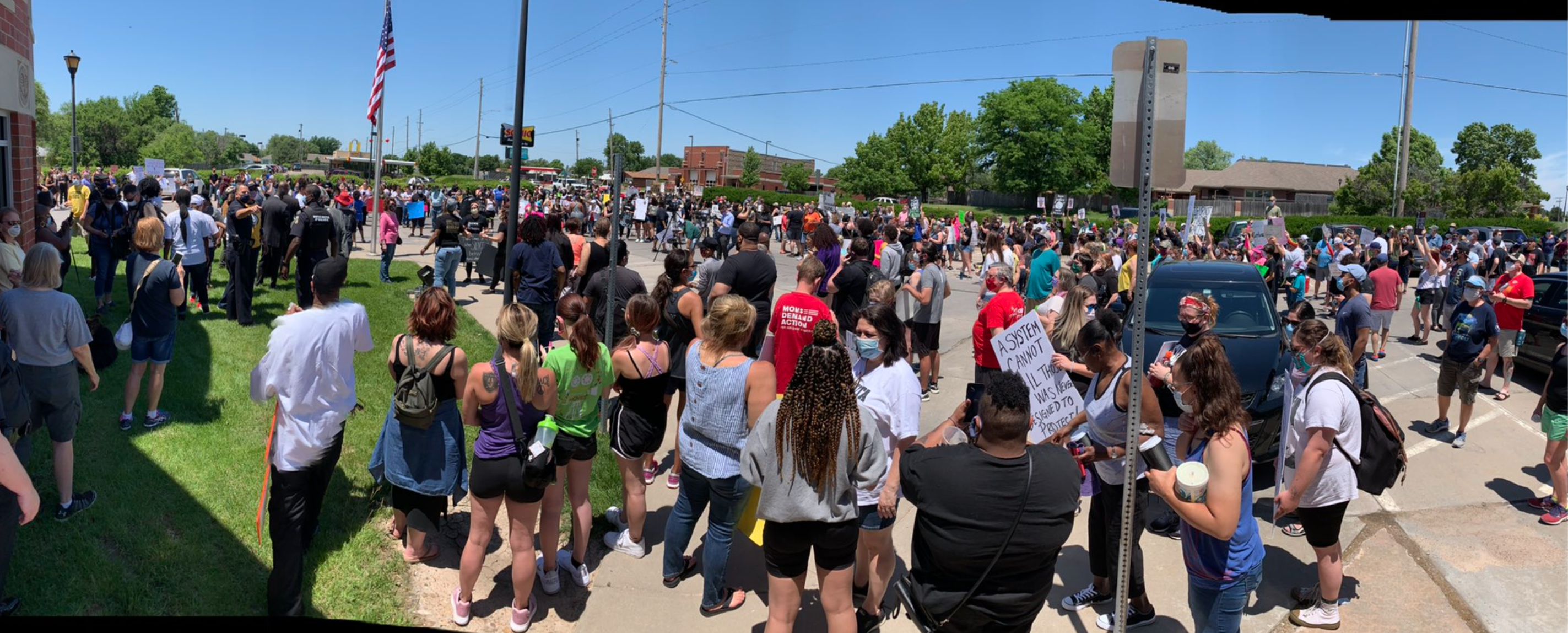 George Floyd protest near the Wichita State University campus.