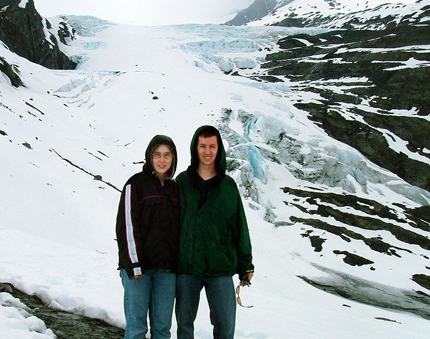 Sarah Anderson, left, and her fiance, Ben Shipman, in Alaska.