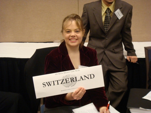 Lizzie Bernhart is one of four WSU students who won an award at the Midwest Model UN Conference.