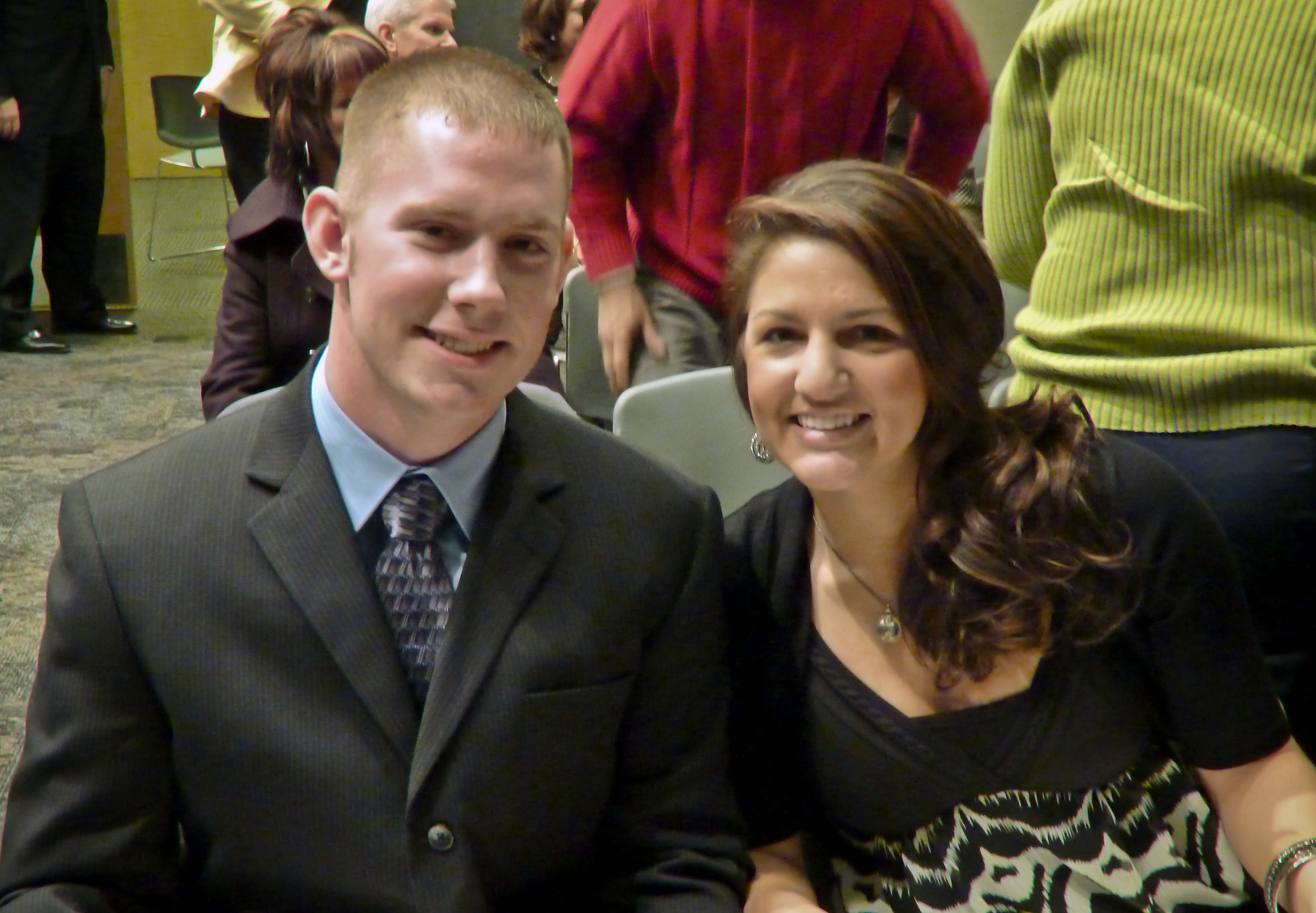 Jarret Krueger, left, and Natalie Kuhlmann