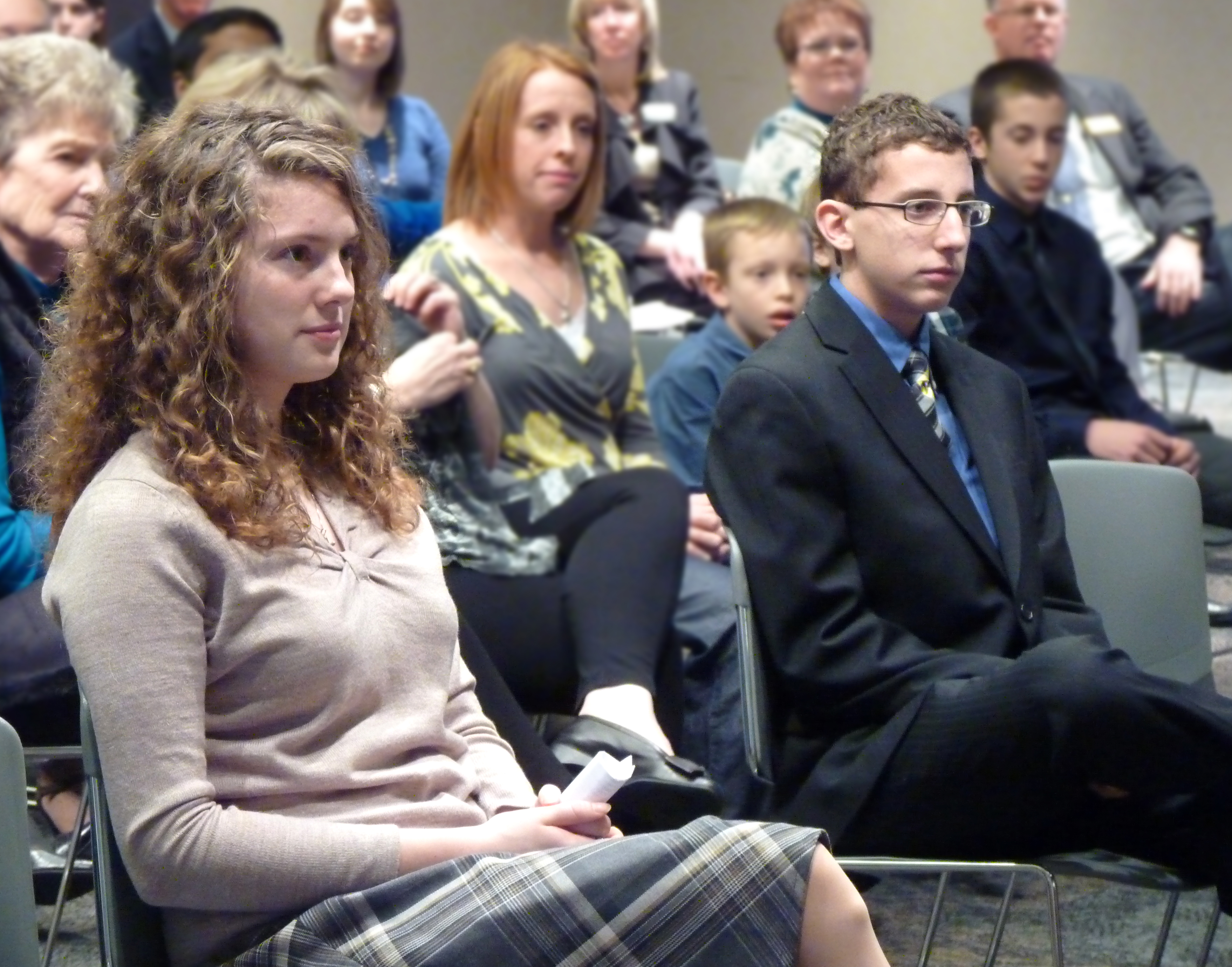 Whitney Wilson, left, and Caleb Smith