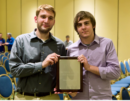 WSU seniors Matt Munday, left, and Brian Box made it to the Elite 8 of National Debate Tournament.