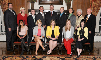 The Class of 2012 Senior Honor Men and Women at WSU were honored at a banquet Tuesday, April 10, at the Wichita Country Club. Five men and five women were honored.