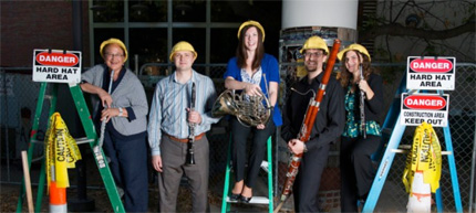 Hard hats won't be required when the Lieurance Woodwind Quintet performs 