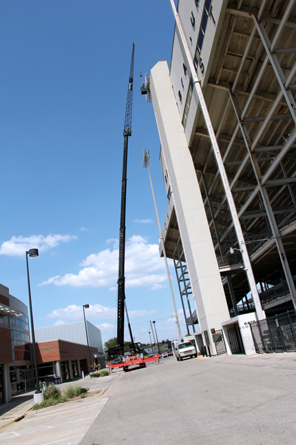 long shot of crane