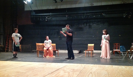 Wichita State students rehears for the play 