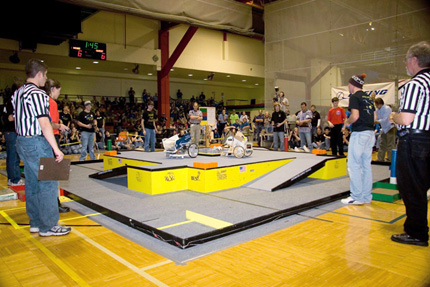 The yearly Kansas BEST robotics competition, normally held at WSU's Koch Arena, will be held at Hartman Arena on Saturday, Nov. 2.