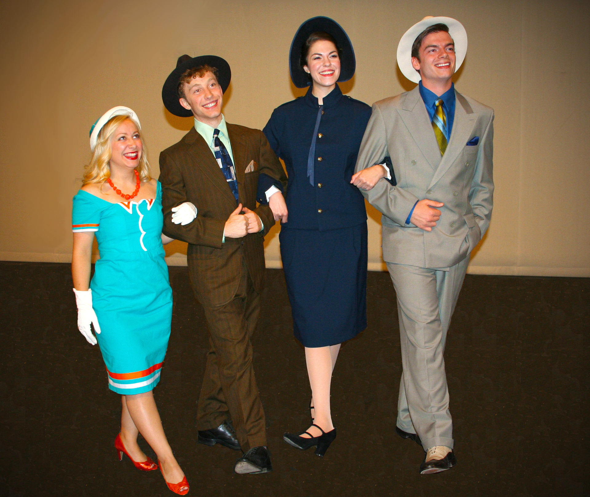 WSU's production of "Guys and Dolls" features, from left: Emily Vargo as Adelaide, Gavin Myers and Nathan Detroit, Clair Gerig as Sarah Brown and Josh Brown as Sky Masterson.