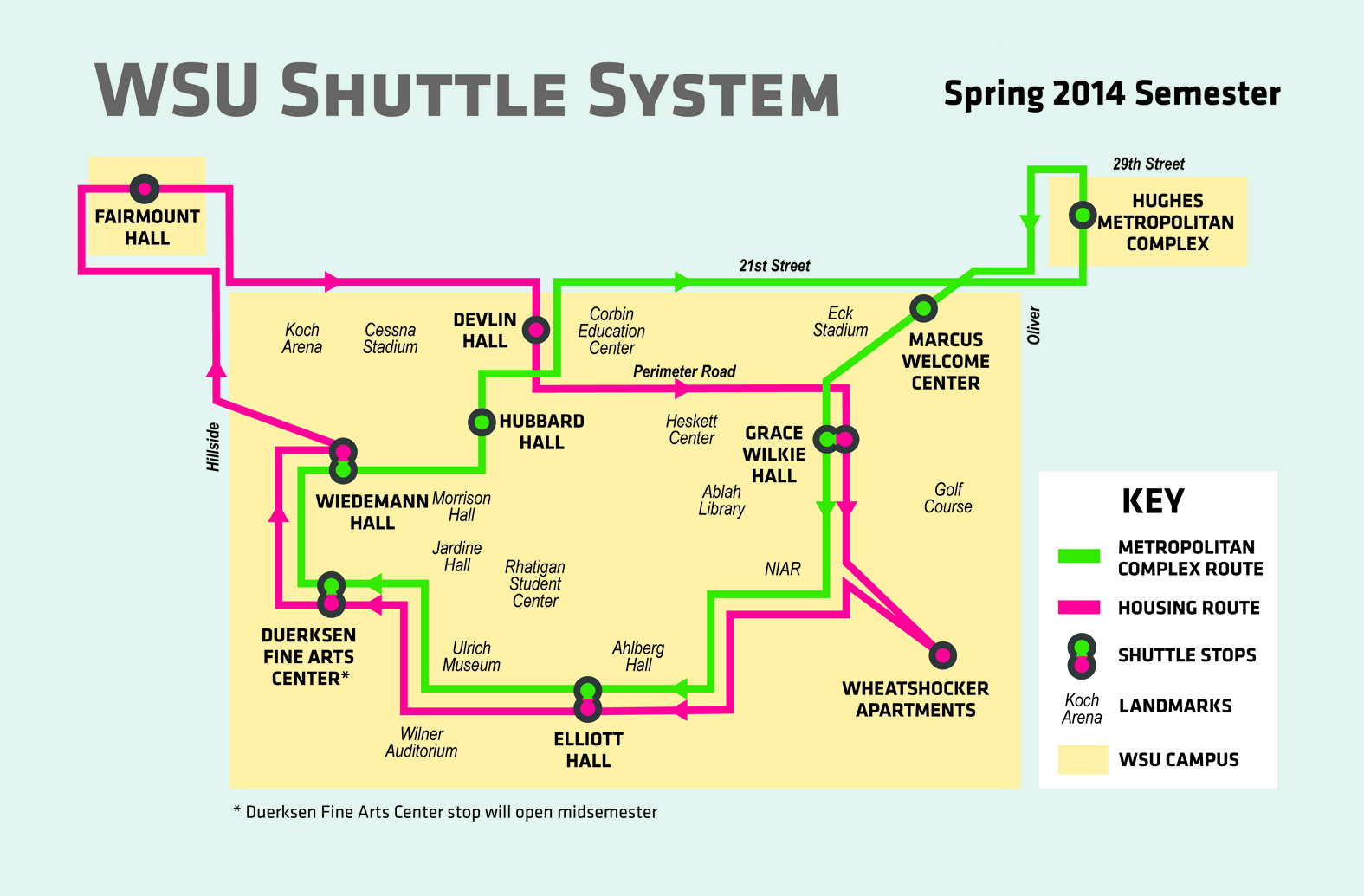 The WSU Shuttle System map