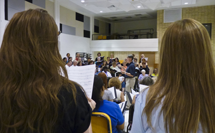 The Wichita State Summer Choir includes singers from local high schools, Wichita State, area teachers and the community.