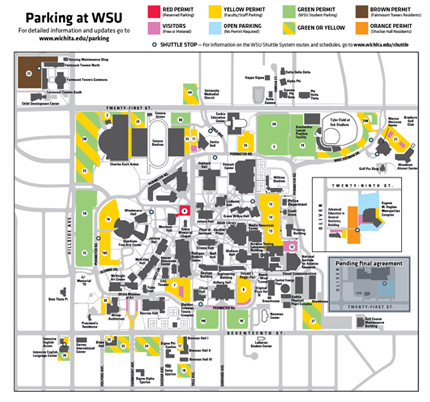 The new WSU parking map.