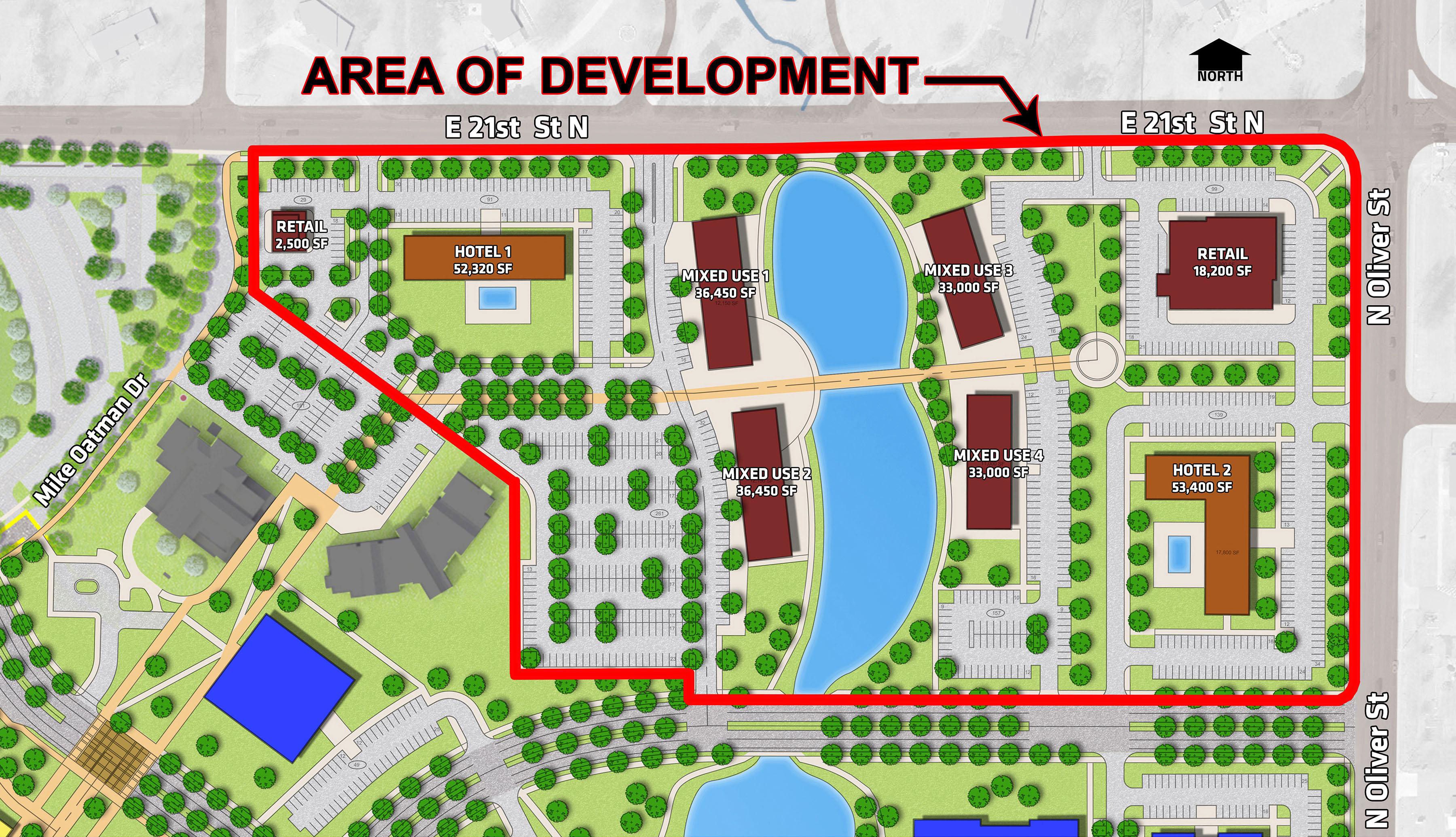 WSU has begun the process of securing a developer for an 18.5-acre mixed-use development near the corner of 21st Street and Oliver.