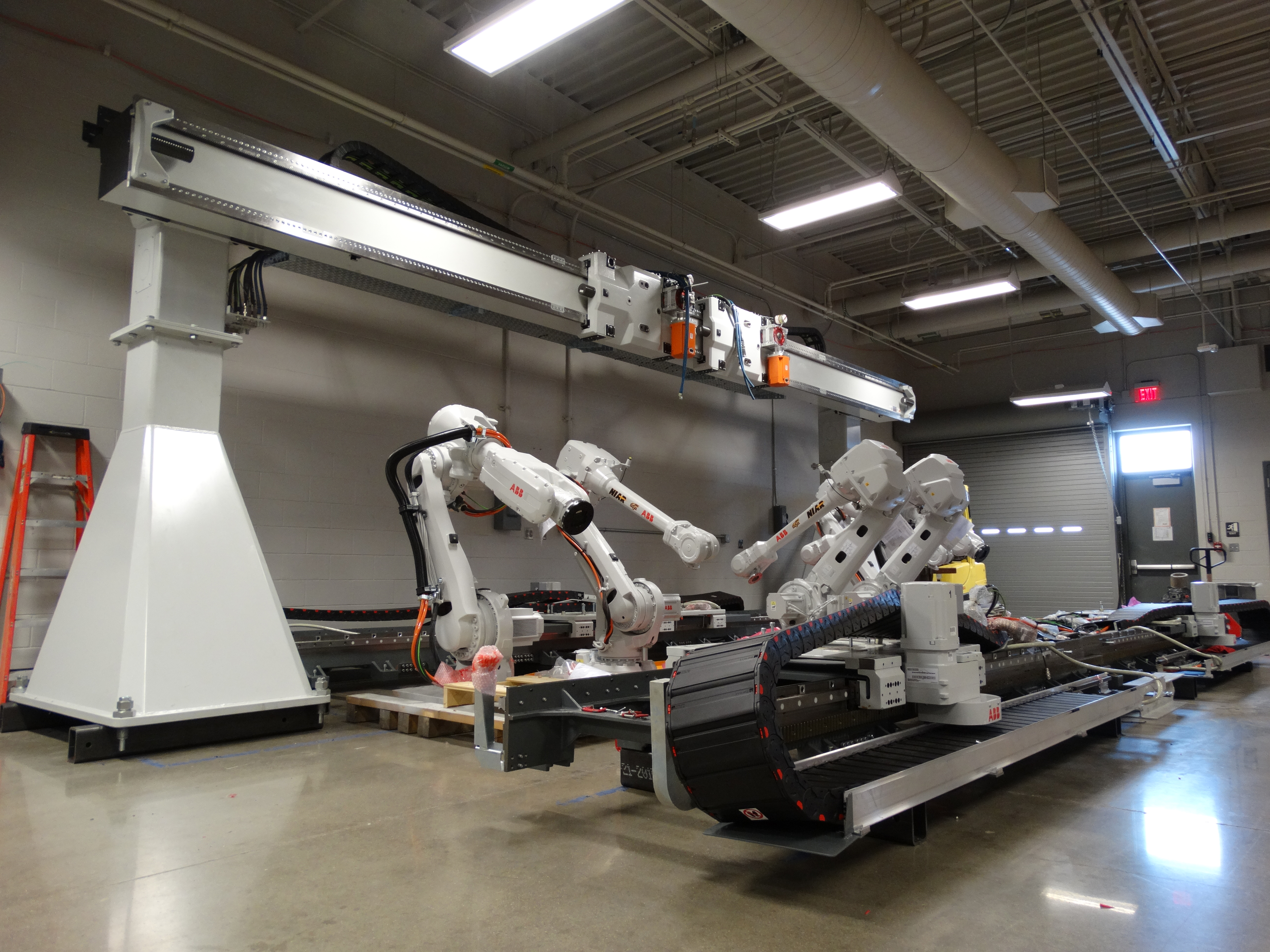 Parts of the 3DExperience Center are already coming together in the center's temporary home at the National Center for Aviation Training.