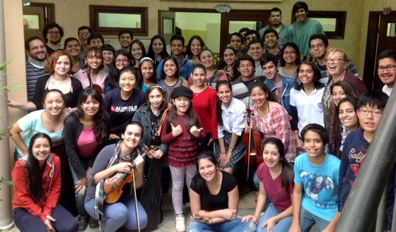 Associate Professor Catherine Consiglio, principal viola in the Wichita Symphony and co-founder of Chamber Music at The Barn, worked with the Camarata Miranda, an all-age student orchestra at Escuela Musica Miranda, in Asuncion, Paraguay.