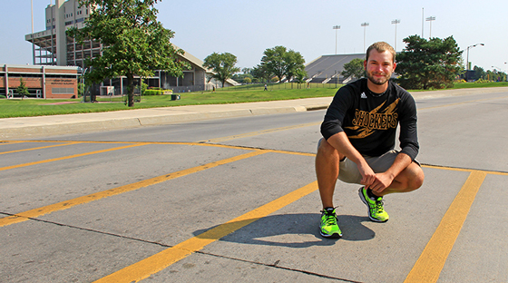 Colton Turner, a graduate student at Wichita State, is leading the way on research that suggests what a pedestrian is wearing at night is more important to his or her safety than what a driver is doing.