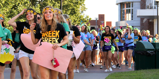 Greek life on Wichita State's campus consists of 23 individual chapters and three Greek councils, the Multicultural Greek Council, the Interfraternity Council and the National Panhellenic Council.