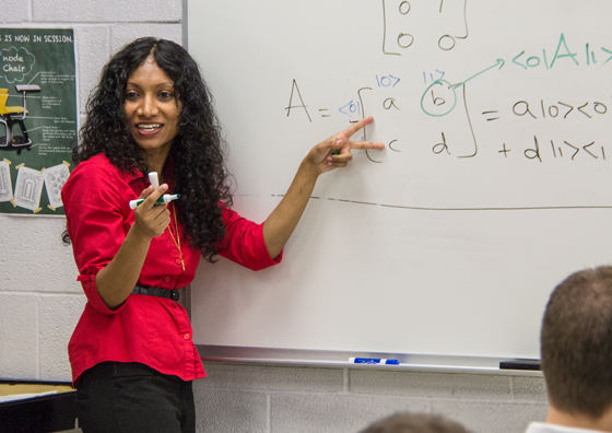 Preethika Kumar teaches electrical engineering at Wichita State. She recently won a national teaching award for her dedication and creativity in the classroom.