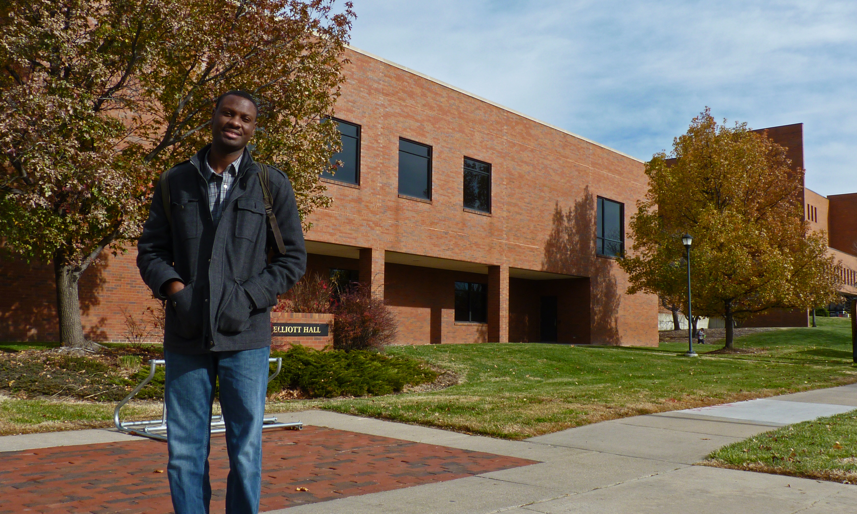 First-generation student Joshua Woods graduates with a journalism degree.