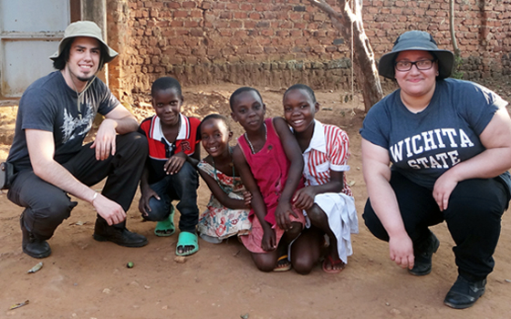 Members of Wichita State University's Engineers Without Borders chapter traveled to Uganda over spring break for an assessment and monitoring of the rain water harvesting project.