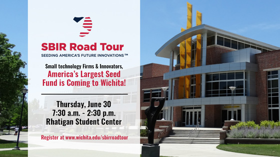 SBIR's Road Tour hosted by WSU Ventures, is from 7:30 a.m.-2:30 p.m. Thursday, June 30, on the second floor of the Rhatigan Student Center.