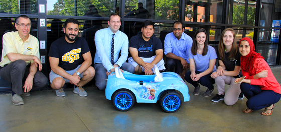 WSU has started GoBabyGo! - modeled after a similar University of Delaware program - that modifies toys for children with disabilities. WSU's first project was a collaboration between engineering, physical therapy and Rainbows United.