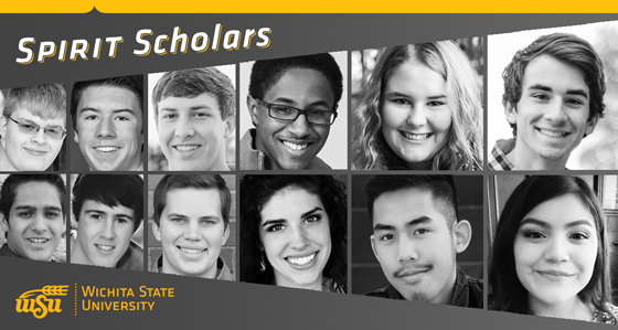 The 12 Wichita State Spirit Scholars.