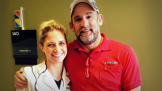 Dr. Mary Grace Nora, Wichita State AEGD dental resident, helped give Michael Orr a life-changing dental makeover.