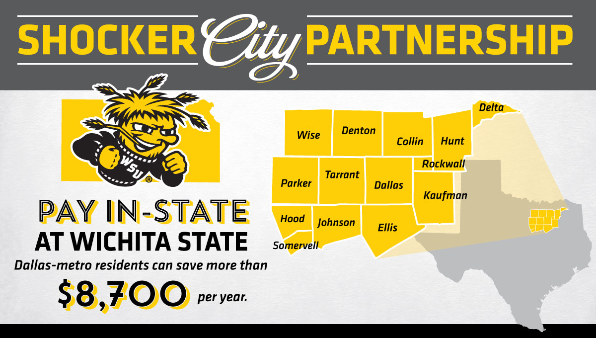 Shocker City Partnership Dallas-area map