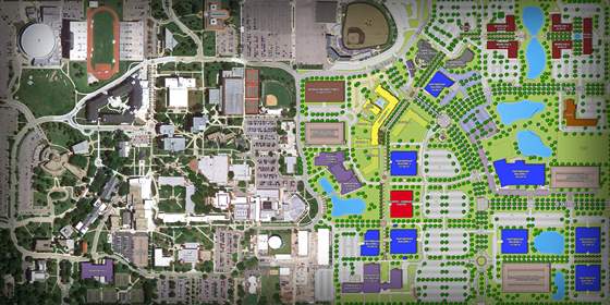 The master plan for Wichita State's Innovation Campus, which will set industry alongside academia.