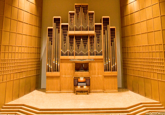 The Marcussen organ at Wichita State University was the first of its kind built in North America.