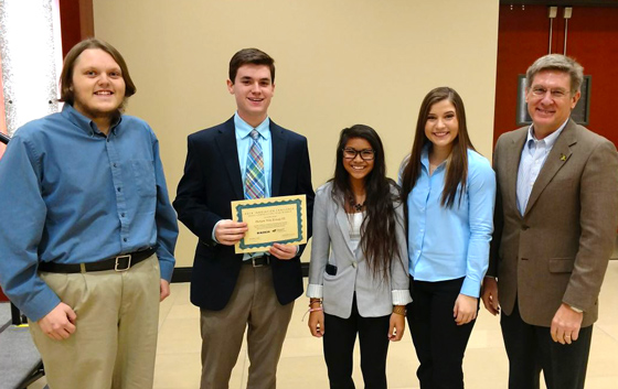 One of the winning teams from Wichita State University's Koch Innovation Challenge.