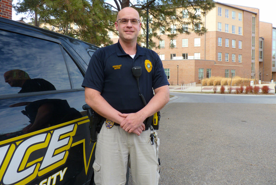 Garret Moyer is an administrative sergeant with the WSU Police Department and has taken on the challenge of earning his master's degree at the same time.